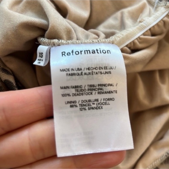 New with tags Reformation Shea Cheetah Dress in Taupe  XS - Picture 13 of 15